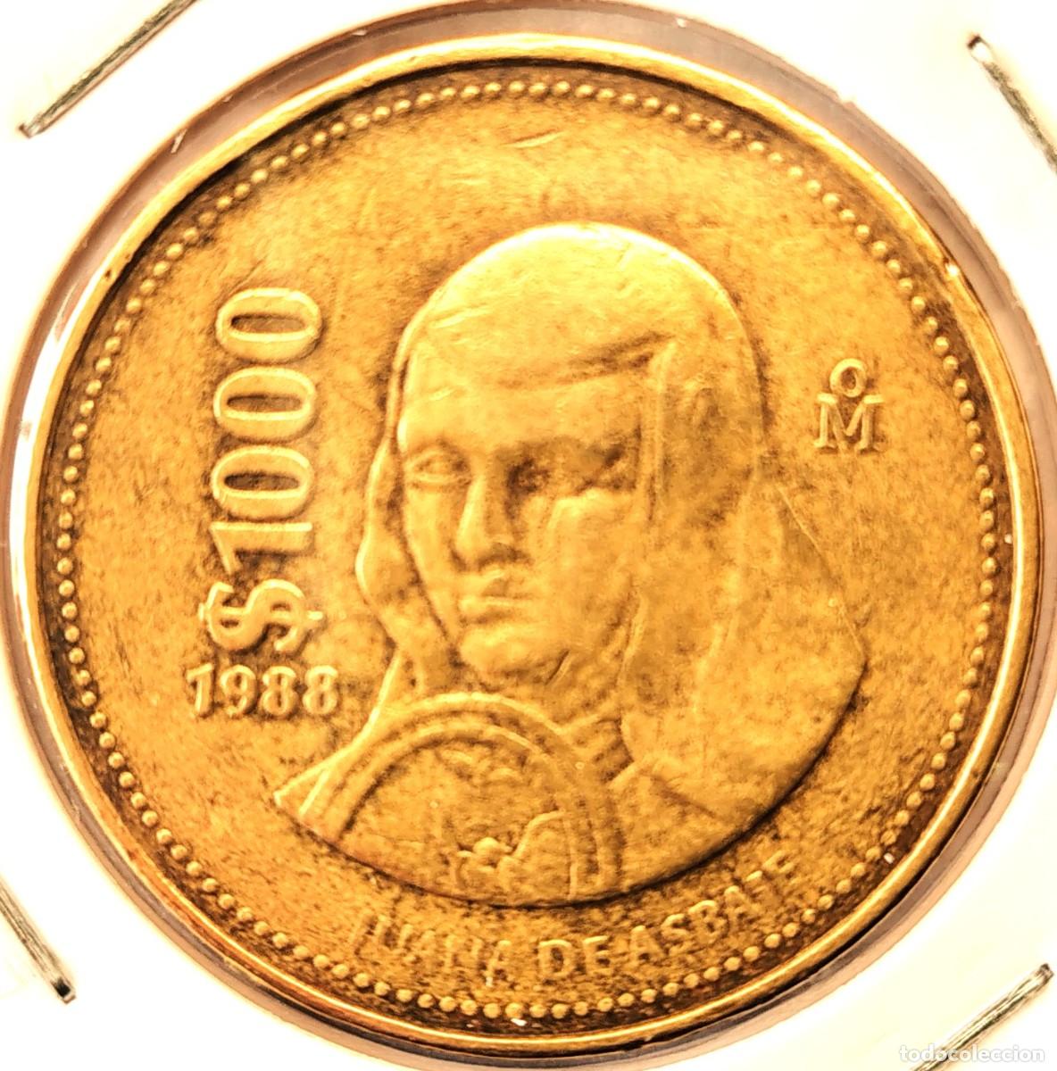 Monete antiche di America: MEXICO (1970-1992) - 1000 PESOS 1988 - A - 15,17 GR. BRONCE DE ALUMINIO - DIAMETRO 31 mm - KM#536