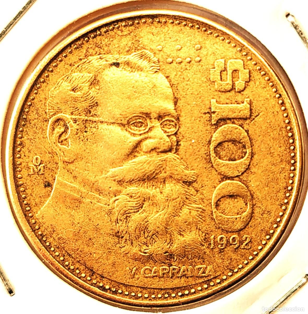 Monete antiche di America: MEXICO (1970-1992) - 100 PESOS 1992 - A - 11,82 GR. BRONCE DE ALUMINIO - DIAMETRO 26,63 mm - KM#493