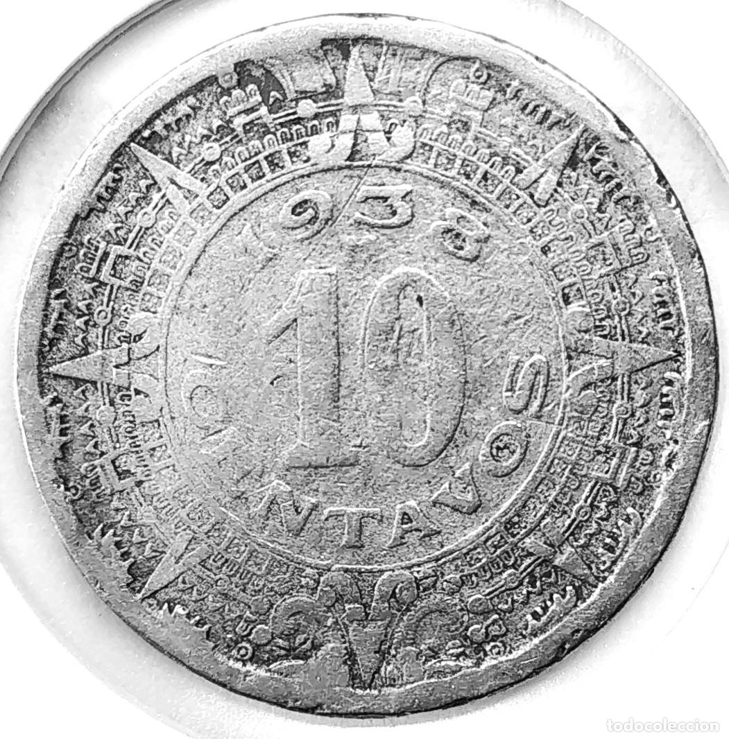 Monete antiche di America: MEXICO (1905-1969) - 10 CENTAVOS 1938 - A - 5,50 GR. CUPRONIQUEL - DIAMETRO 23,50 mm - KM#432 - MB