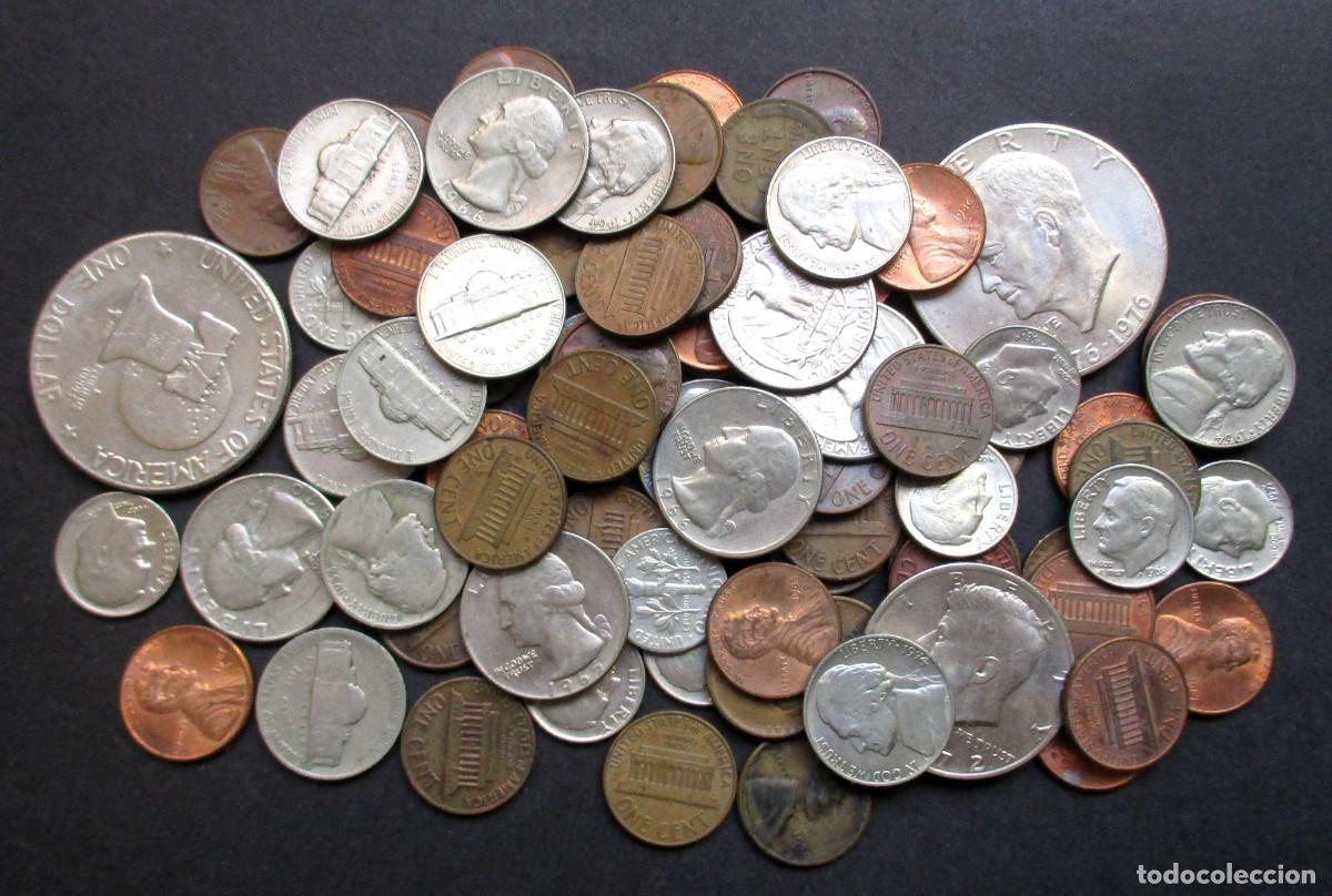 Monedas antiguas de Am&eacute;rica: LOTE MONEDAS EEUU (305 gr.) - Foto 1
