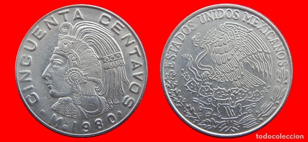 Old Coins of America: 50 CENTAVOS 1980 MEXICO-137243