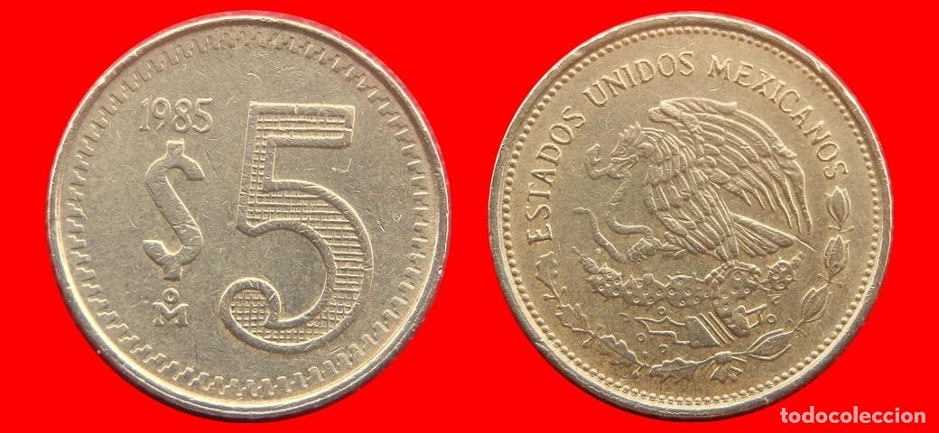 Old Coins of America: 5 PESOS 1985 MEXICO-137249