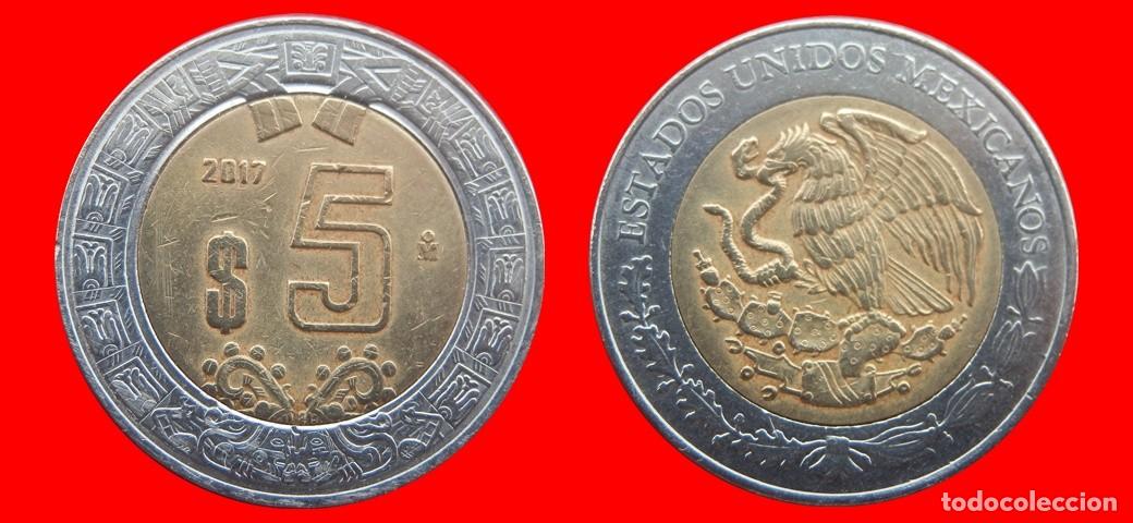 Old Coins of America: 5 PESOS 2017 MEXICO-137252
