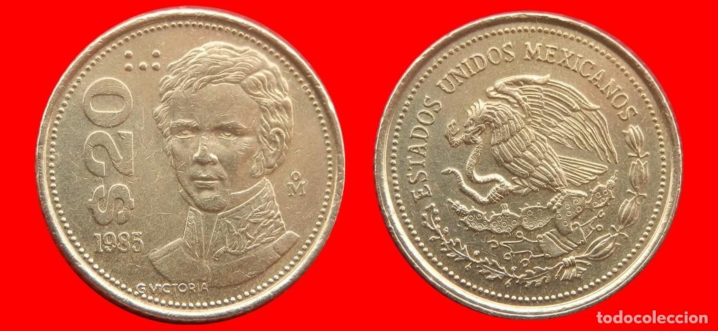 Old Coins of America: 20 PESOS 1985 MEXICO-137257