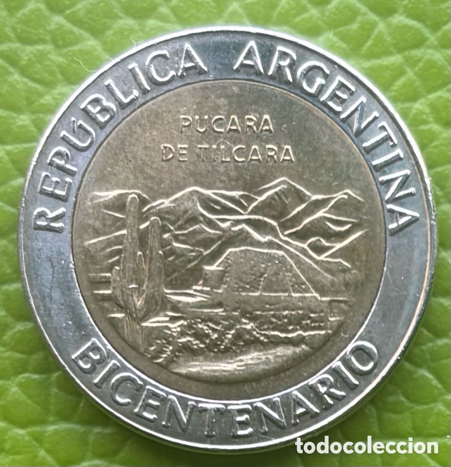 Monnaies anciennes d'Am&eacute;rique: ARGENTINA. UN PESO. 2010. BICENTENARIO. PUCARA DE TICARA..