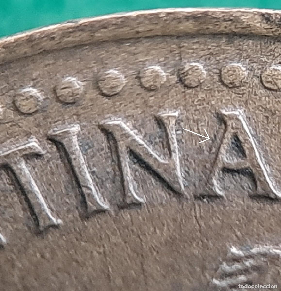 Monedas antiguas de Am&eacute;rica: (ERROR-ARGENTINA)(1992)(BRONCE DE ALUMINIO) 50 CENTAVOS CON ERROR REMARQUE - Foto 13