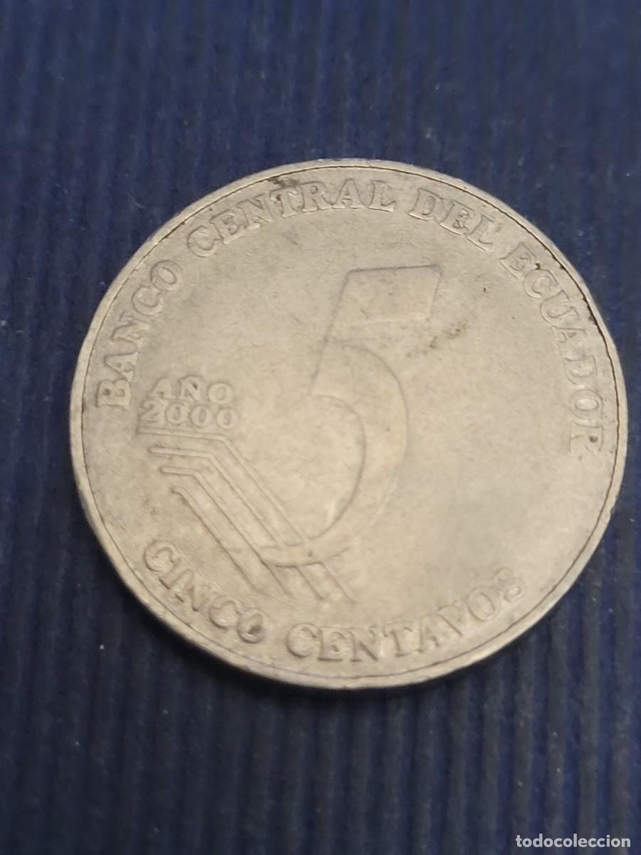 Monedas antiguas de Am&eacute;rica: Moneda 5 centavos 2000 Ecuador - Foto 2