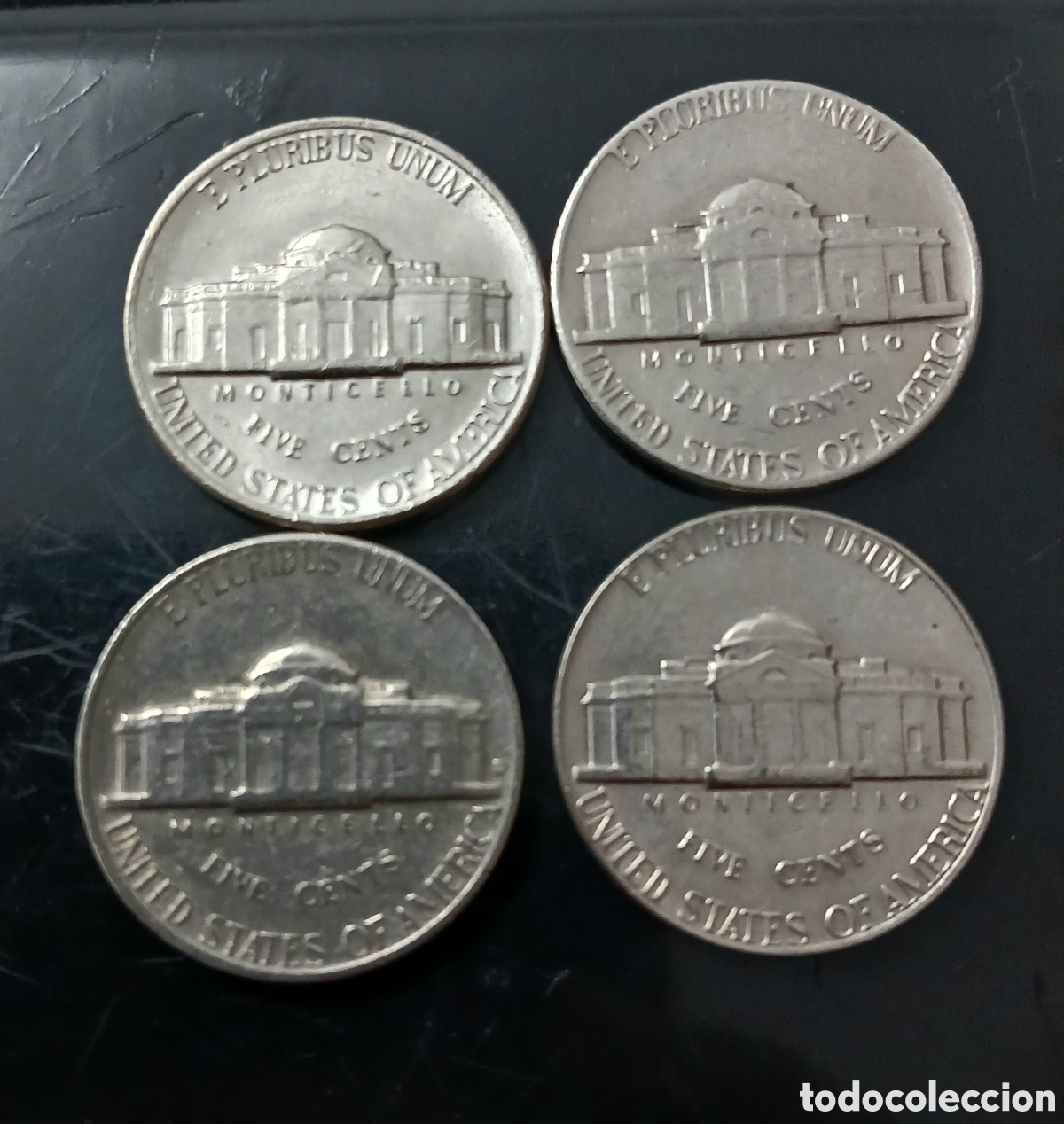 Monedas antiguas de Am&eacute;rica: 4 MONEDAS DE 5 CENTAVOS JEFFERSON EN EBC - Foto 2