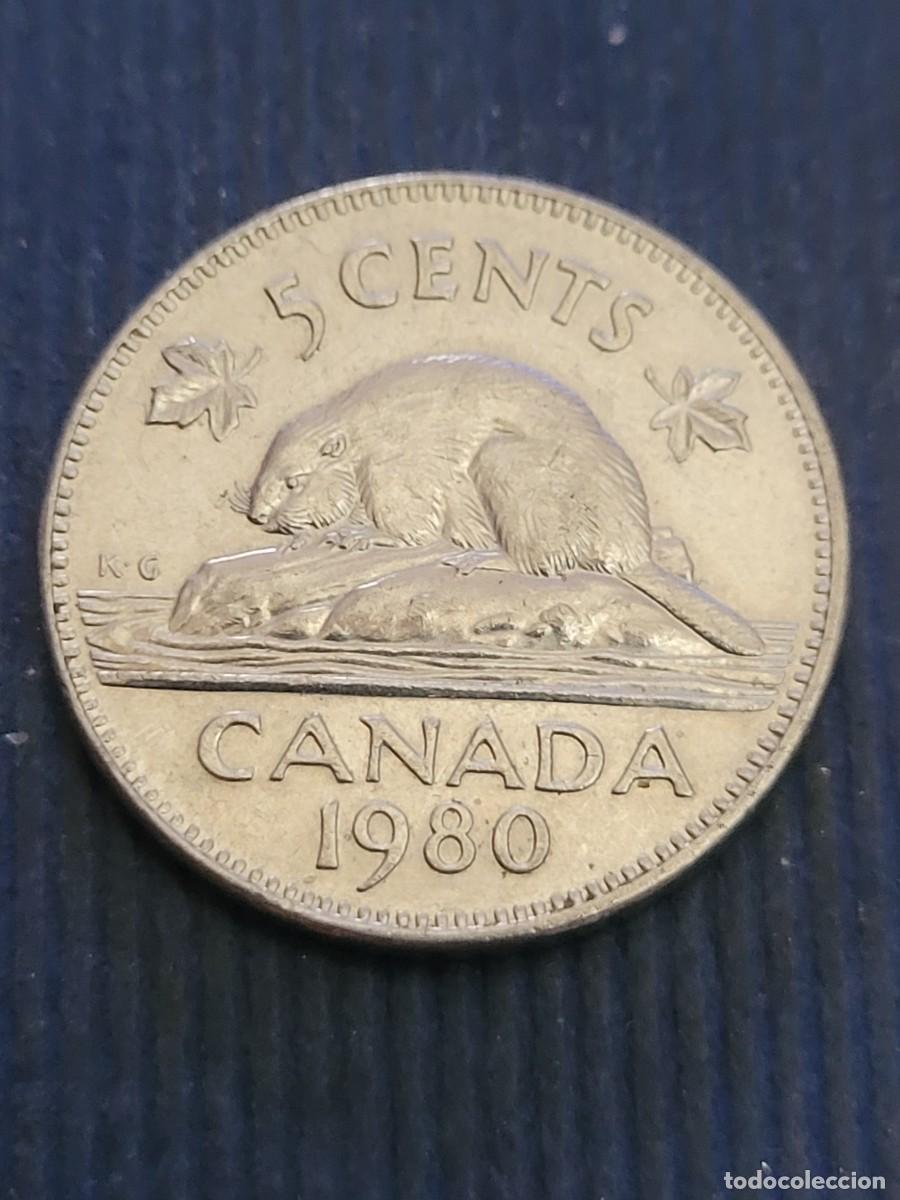 Monedas antiguas de Am&eacute;rica: Moneda 5 centavos 1980 Canad&aacute; - Foto 2