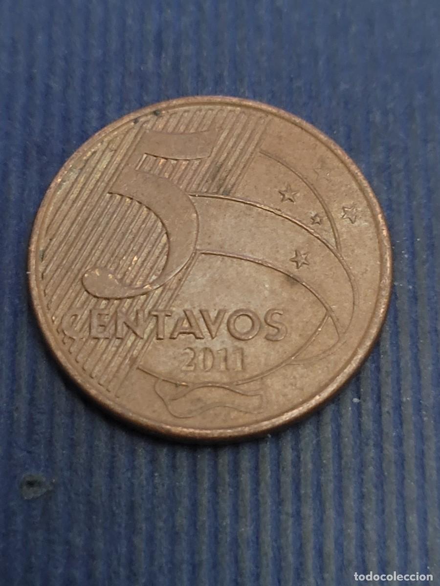 Monedas antiguas de Am&eacute;rica: Moneda 5 centavos 2011 Brasil - Foto 2