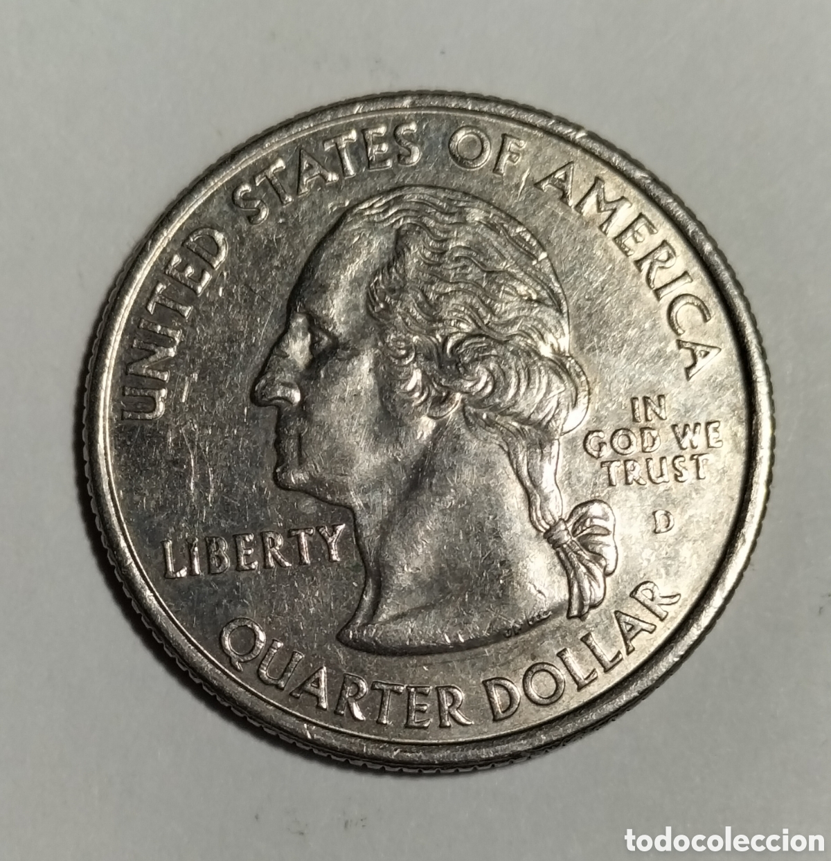 Monedas antiguas de Am&eacute;rica: 1/4 Dolar 2001D Vermont EEUU. - Foto 2
