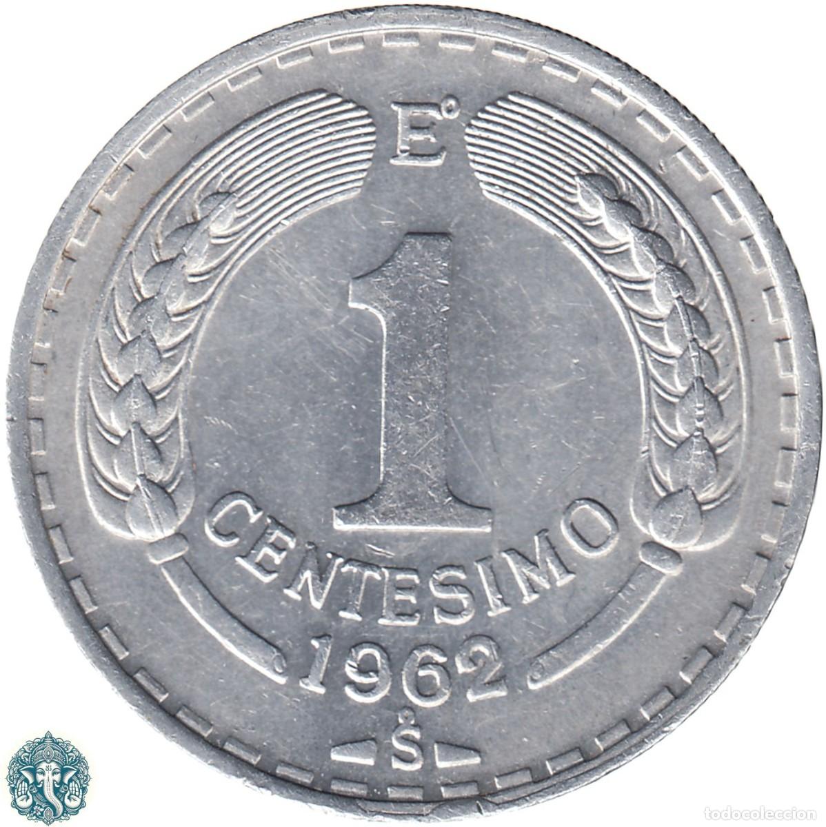 Monedas antiguas de Am&eacute;rica: CHILE 1 Cent&eacute;simo 1962 KM#189 - Foto 1