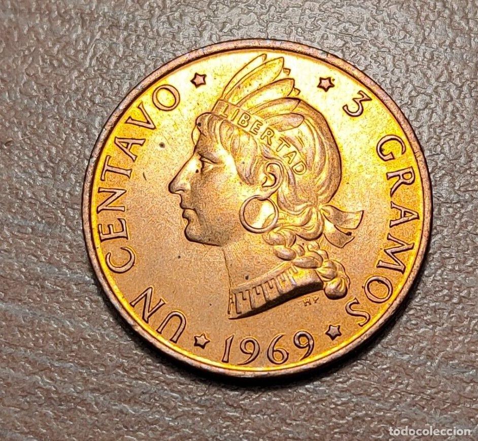 Moedas antigas da Am&eacute;rica: REPUBLICA DOMINICANA FAO 1 CENTAVO 1969 KM 32 SC UNC BRILLO ORIGINAL