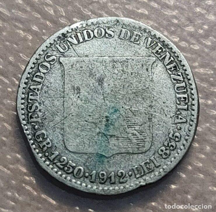 Monedas antiguas de Am&eacute;rica: VENEZUELA 25 CENTIMOS 1912 - Foto 3