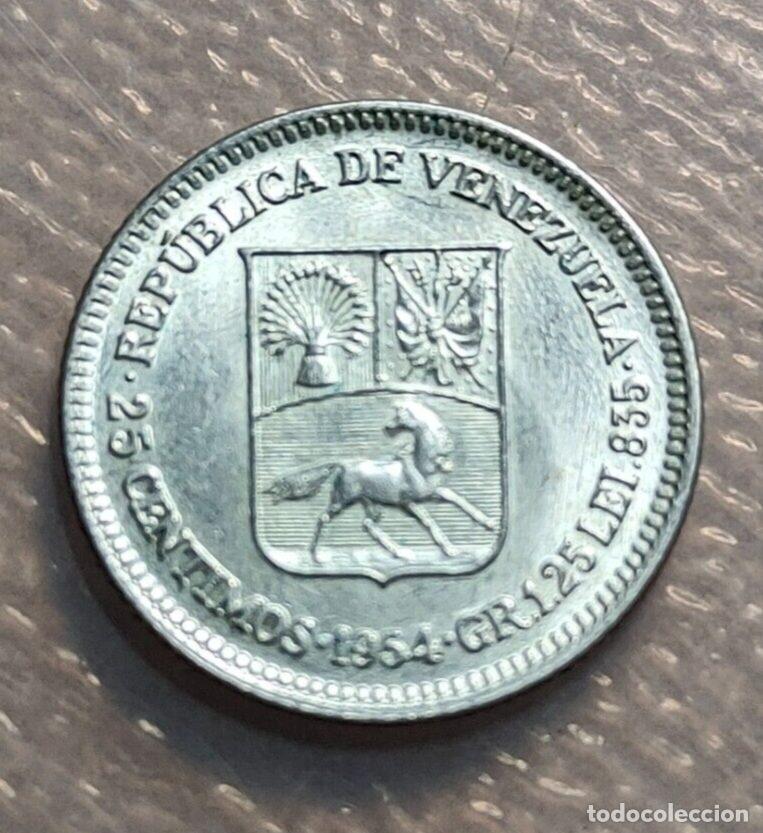 Monedas antiguas de Am&eacute;rica: VENEZUELA 25 CENTIMOS 1954 - Foto 3