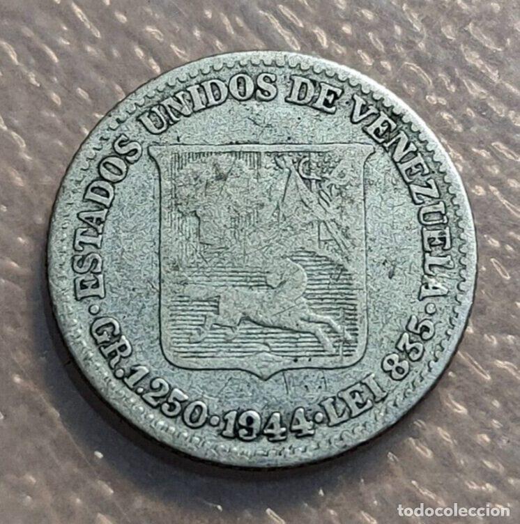 Monedas antiguas de Am&eacute;rica: VENEZUELA 25 CENTIMOS 1944 - Foto 3