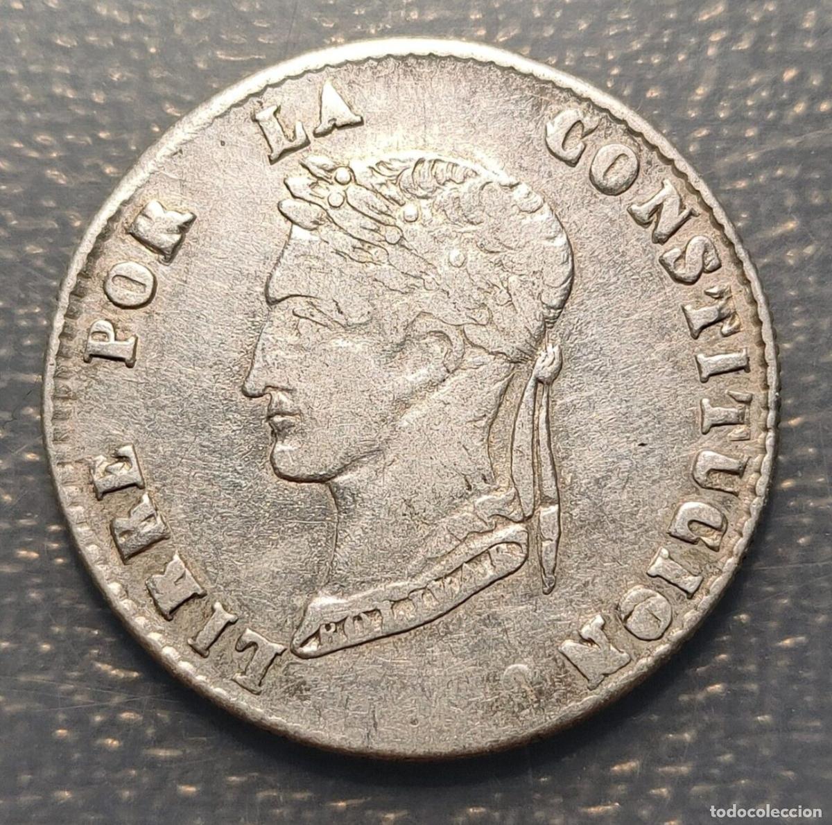 Old Coins of America: BOLIVIA 4 SOLES 1856 MBC KM 123.2 PLATA