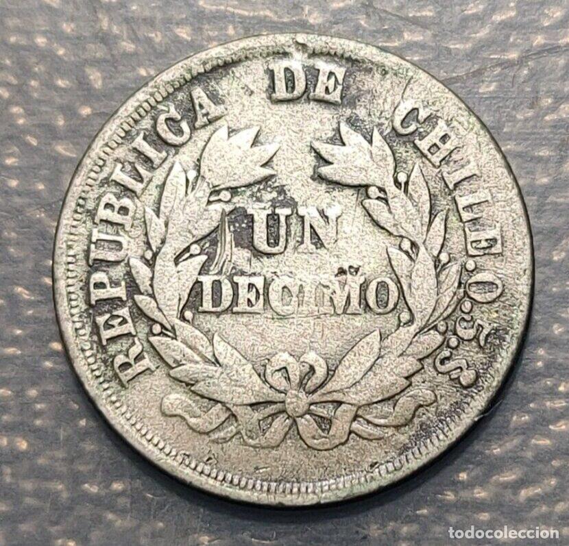Monedas antiguas de Am&eacute;rica: CHILE 1 DECIMO 1887 . - Foto 3