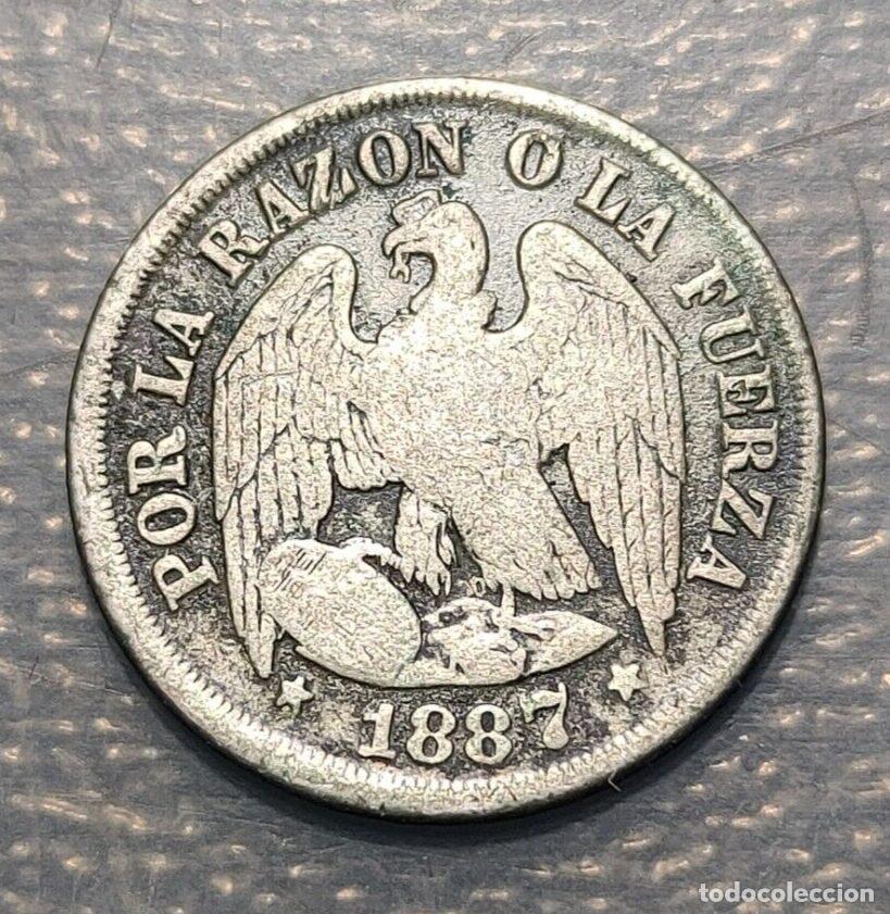 Monedas antiguas de Am&eacute;rica: CHILE 1 DECIMO 1887 . - Foto 1