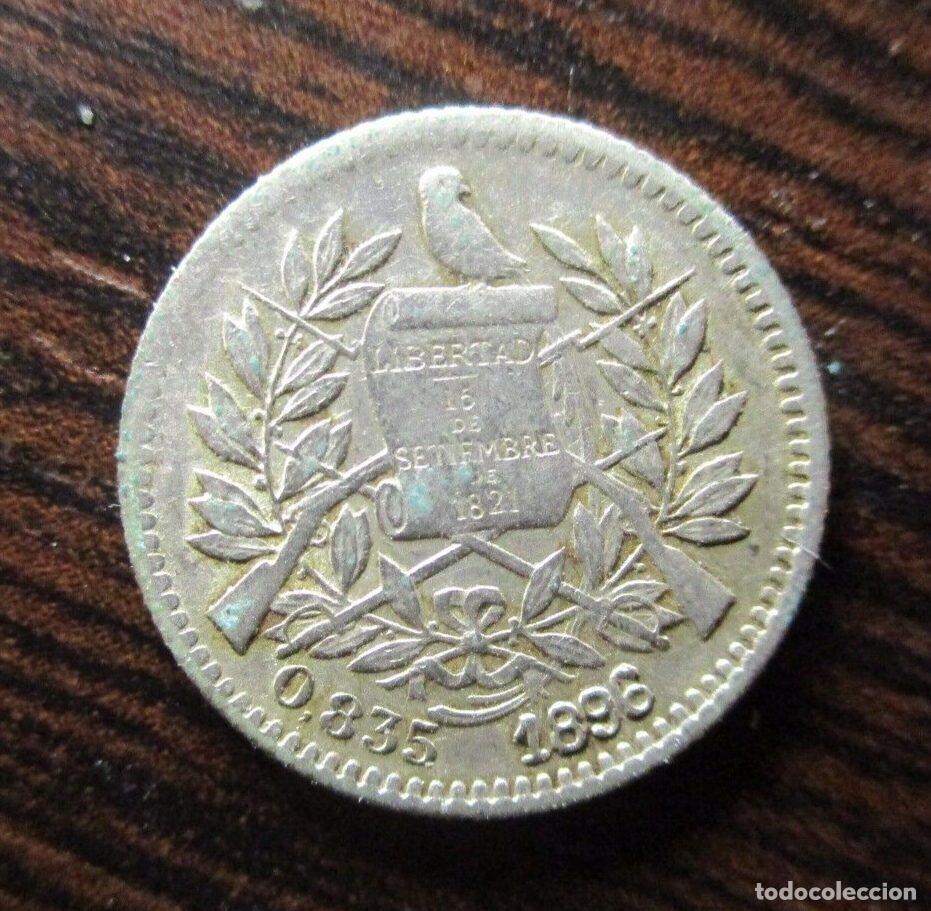 Monedas antiguas de Am&eacute;rica: GUATEMALA 1/2 REAL 1896 - Foto 4
