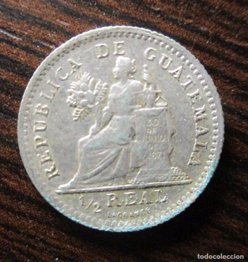 Monedas antiguas de Am&eacute;rica: GUATEMALA 1/2 REAL 1896 - Foto 1