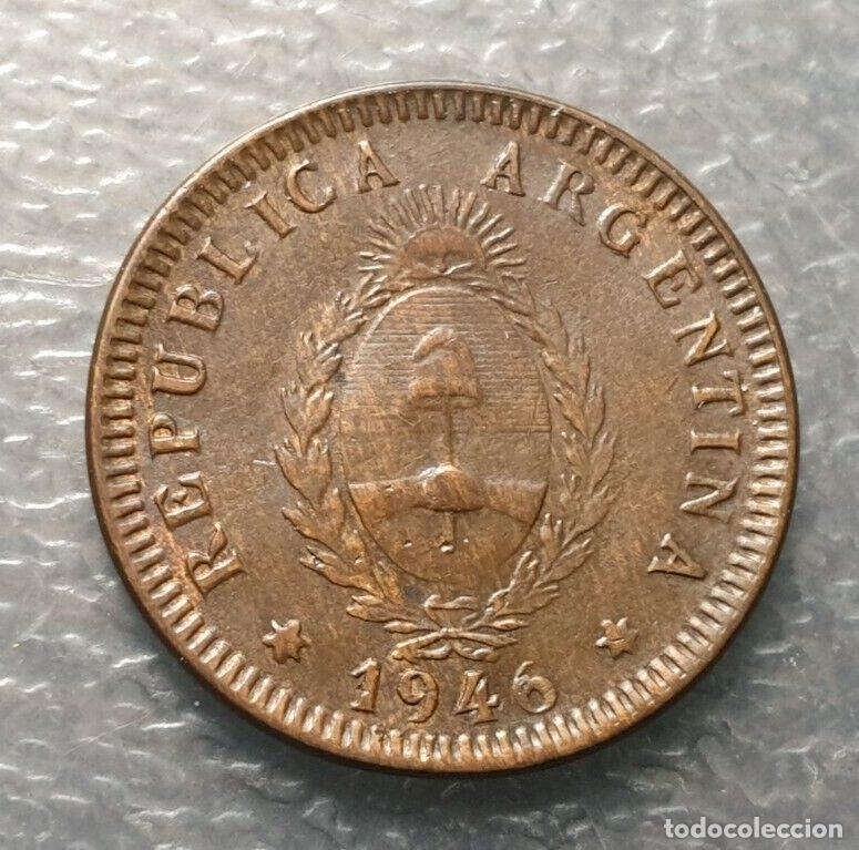 Monedas antiguas de Am&eacute;rica: ARGENTINA 2 CENTAVOS 1946 MBC+ - Foto 2
