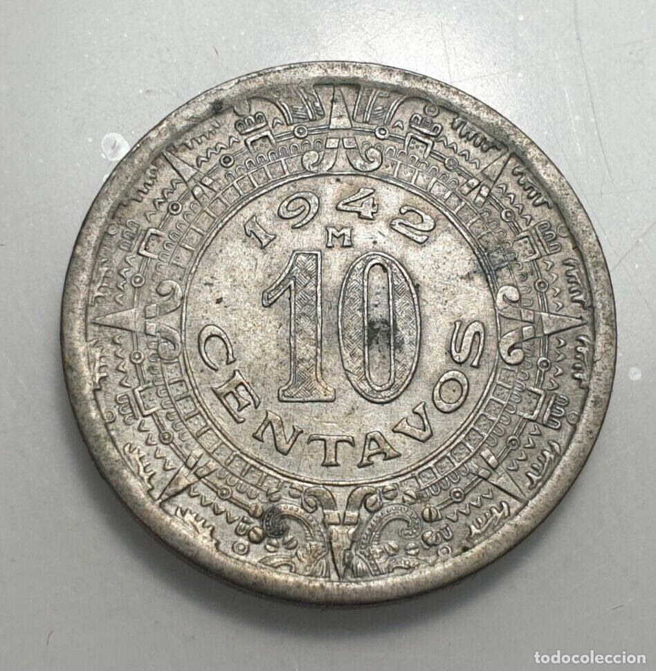 Monedas antiguas de Am&eacute;rica: MEXICO 10 CENTAVOS 1942 MBC - Foto 2