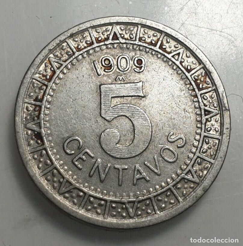 Monedas antiguas de Am&eacute;rica: MEXICO 5 CENTAVOS 1909 MBC - Foto 1