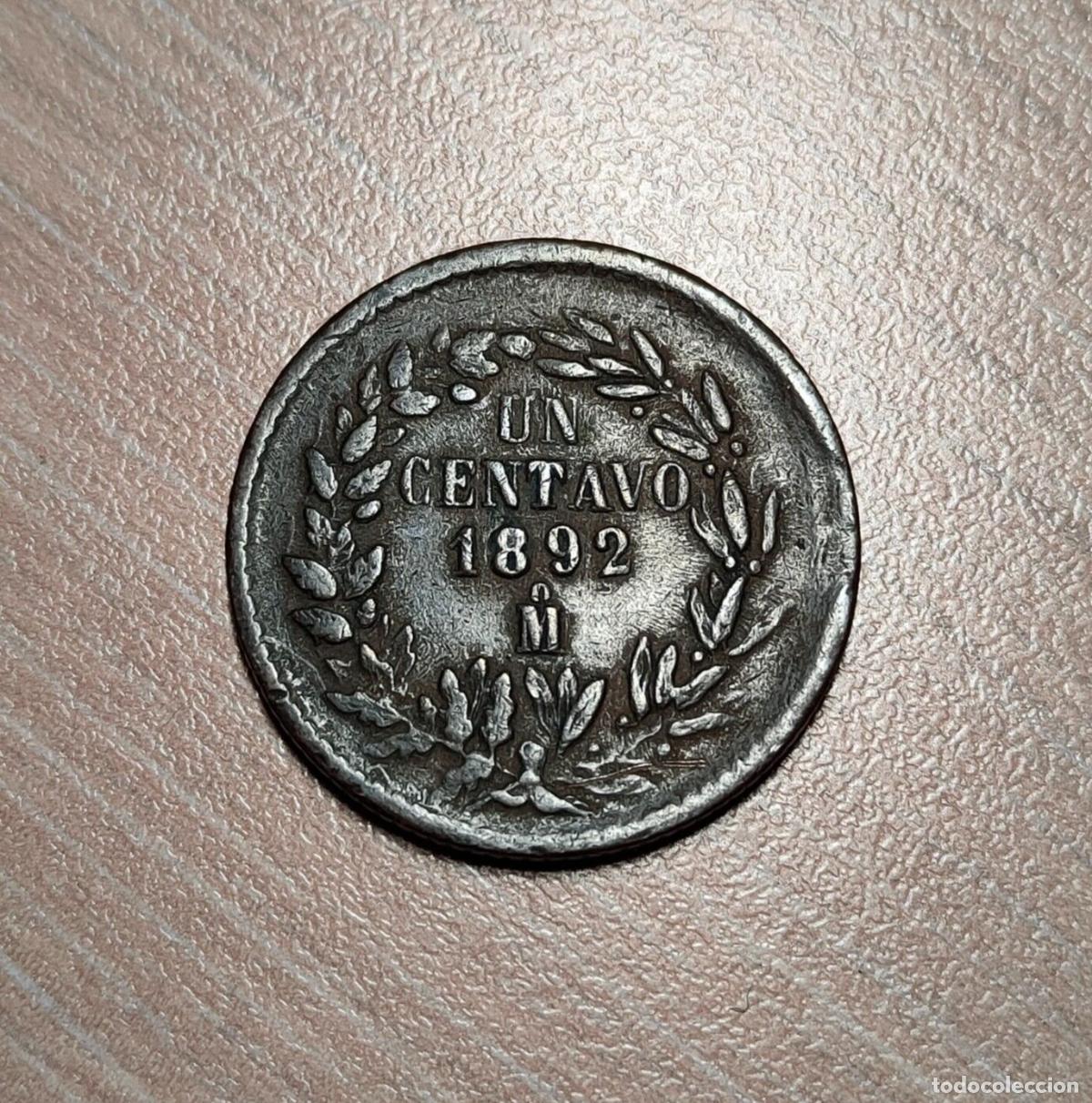 Monedas antiguas de Am&eacute;rica: MEXICO 1 CENTAVO 1892 MBC - Foto 4