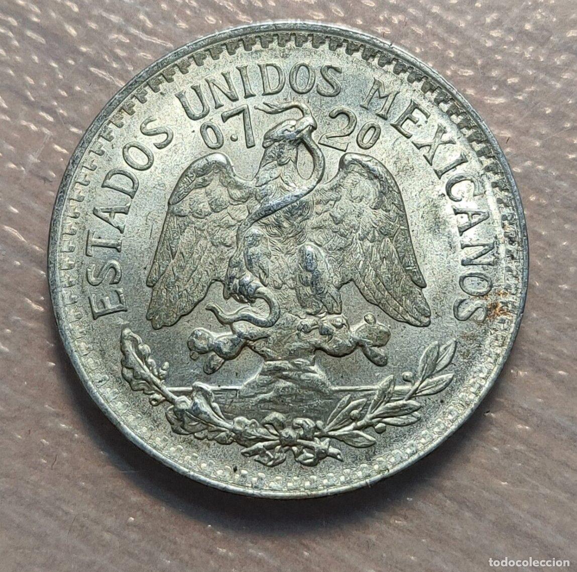 Monedas antiguas de Am&eacute;rica: MEXICO 50 CENTAVOS 1944 SC UNC - Foto 1