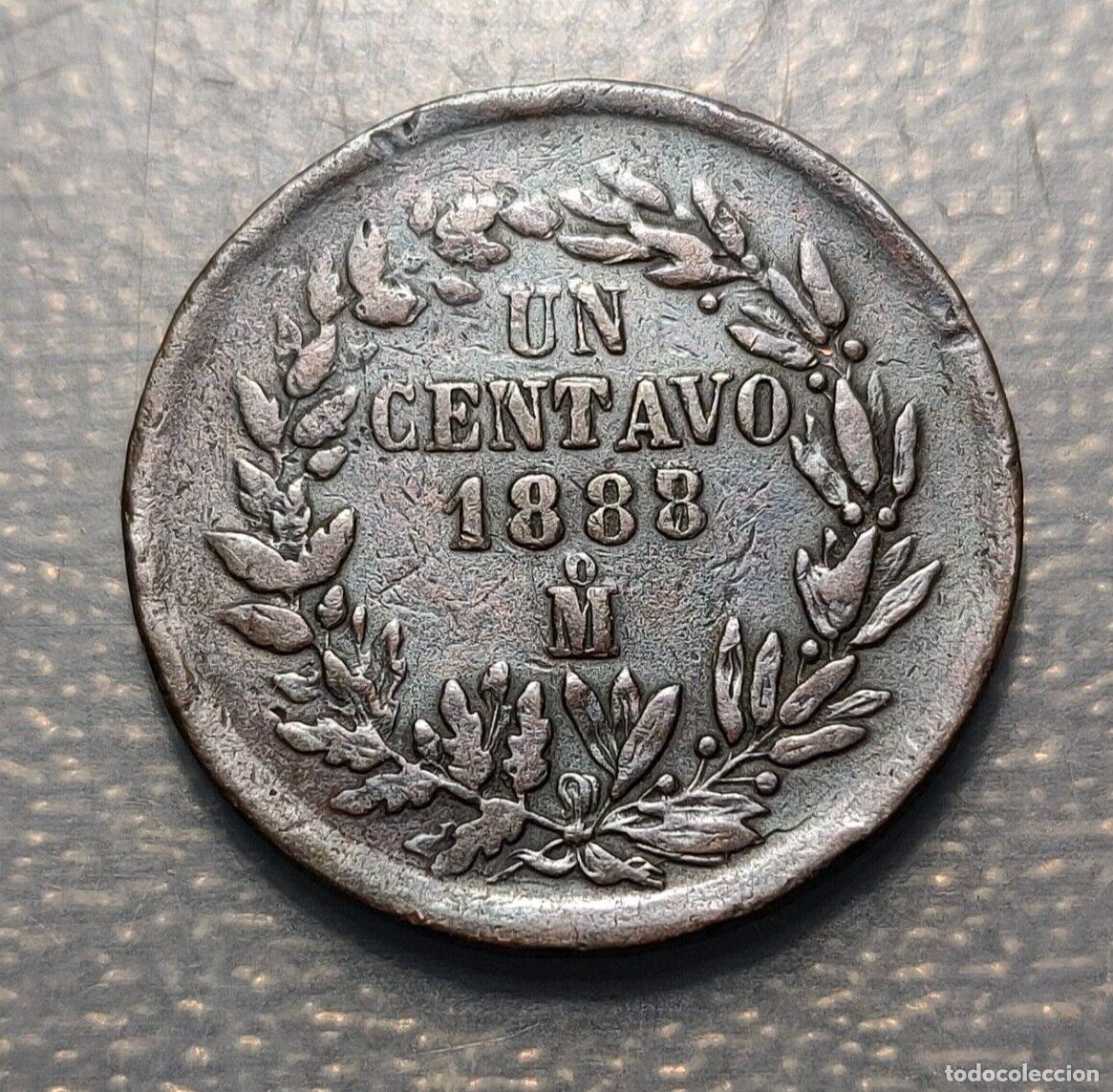 Monedas antiguas de Am&eacute;rica: MEXICO 1 CENTAVO 1888/7 - Foto 3