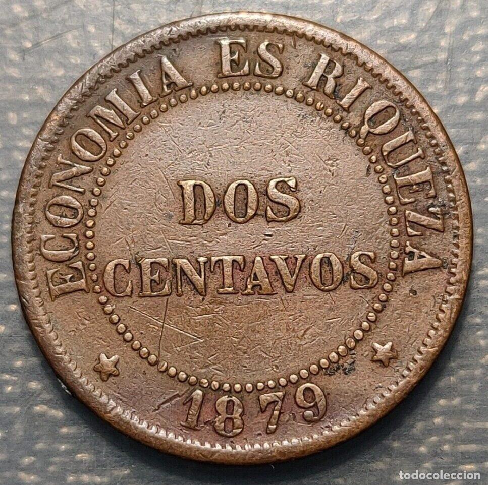 Monedas antiguas de Am&eacute;rica: CHILE 2 CENTAVOS 1879 KM 147 A - Foto 3