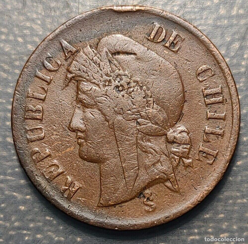 Monedas antiguas de Am&eacute;rica: CHILE 2 CENTAVOS 1879 KM 147 A - Foto 1