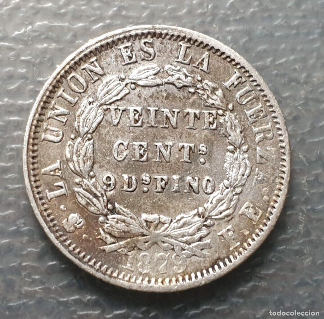 Alte M&uuml;nzen aus Amerika: BOLIVIA POTOSI 20 CENTAVOS 1879 FE MBC