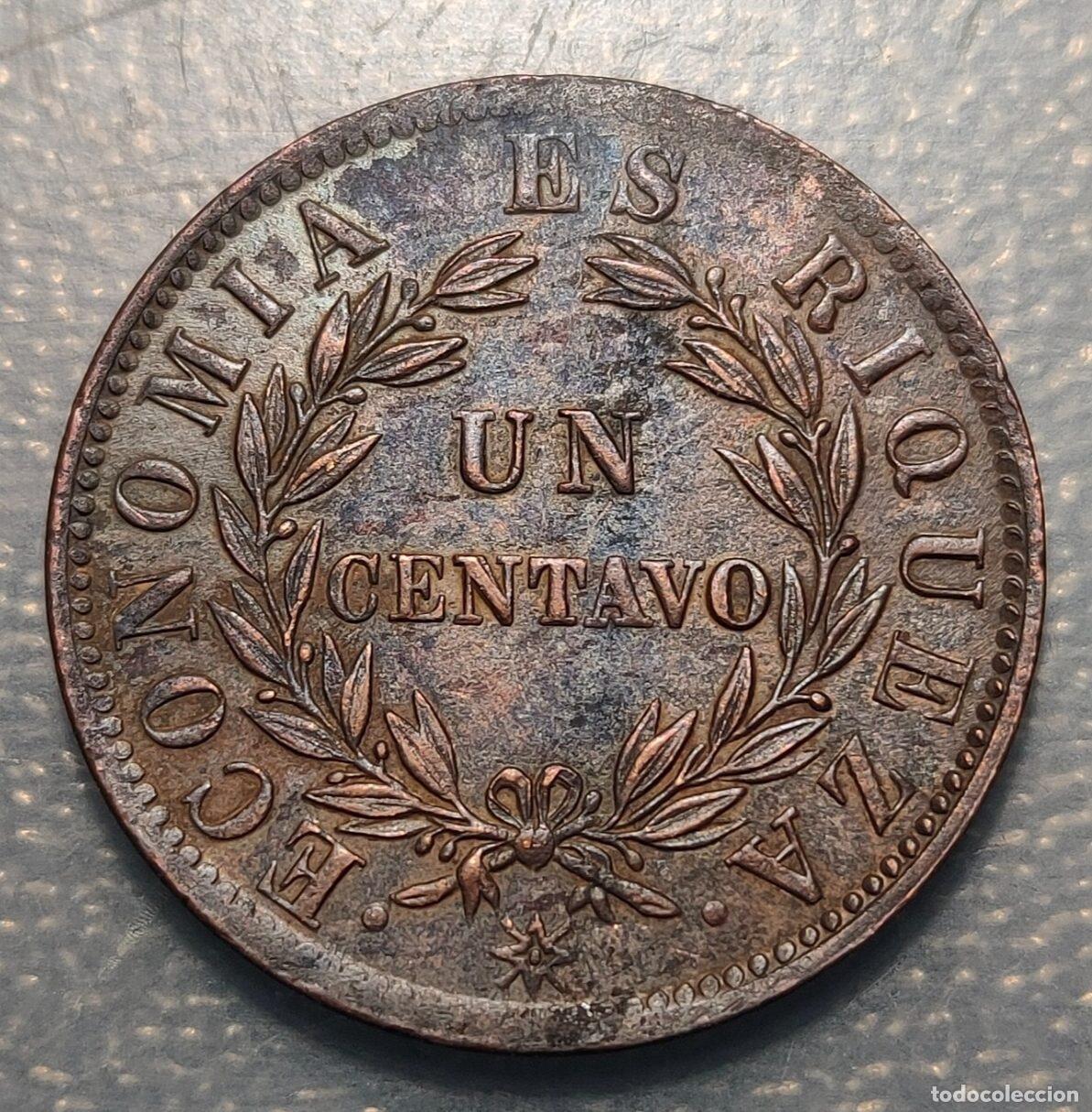Monedas antiguas de Am&eacute;rica: CHILE 1 CENTAVO 1853 EBC- - Foto 4