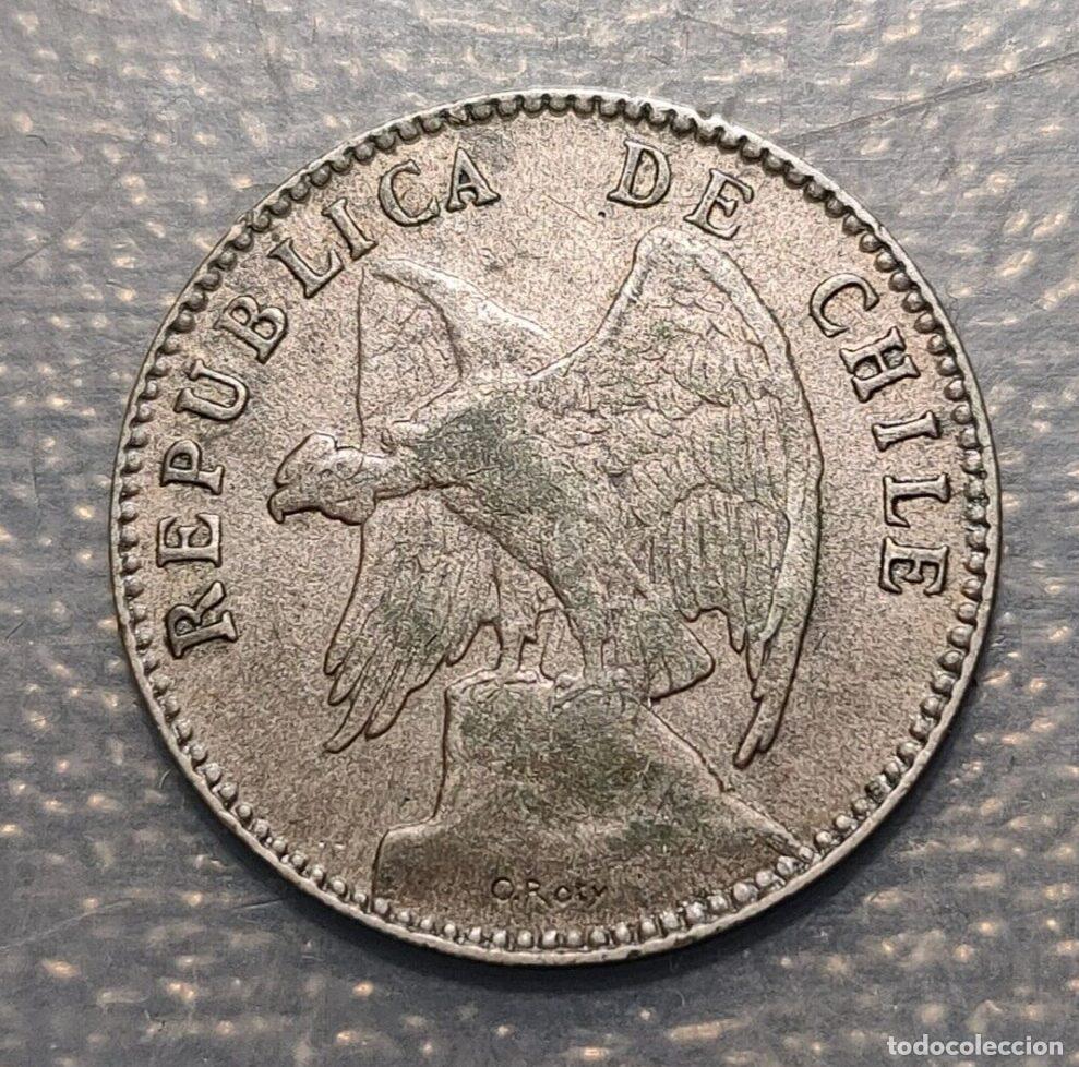 Monedas antiguas de Am&eacute;rica: CHILE 20 CENTAVOS 1919 - Foto 2
