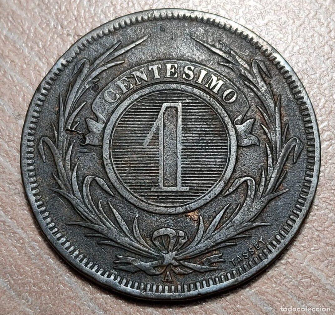 Monedas antiguas de Am&eacute;rica: URUGUAY 1 CENTESIMO 1869 A - Foto 3