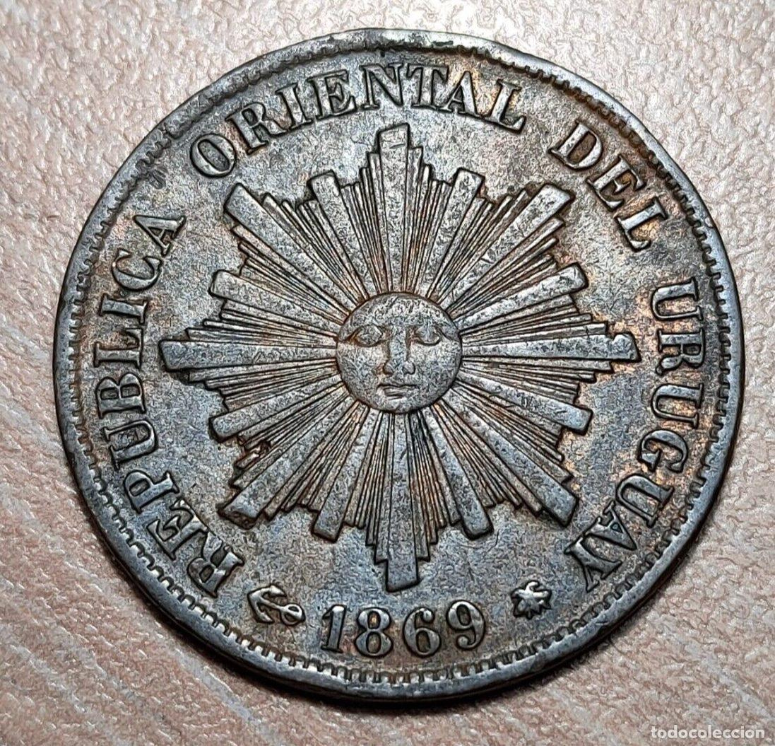 Monedas antiguas de Am&eacute;rica: URUGUAY 1 CENTESIMO 1869 A - Foto 1