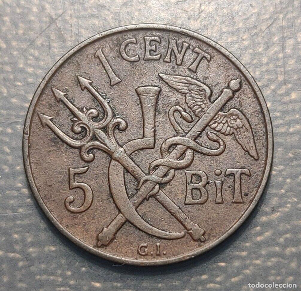 Monedas antiguas de Am&eacute;rica: DANISH WEST INDIES 1 CENT 5 BIT 1905 MBC
