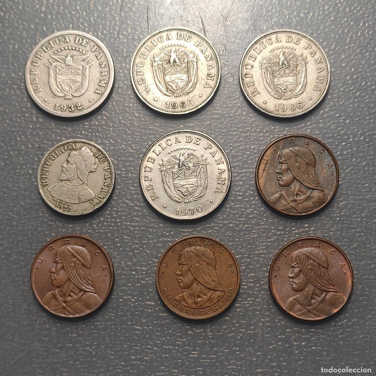 Monedas antiguas de Am&eacute;rica: PANAMA LOTE 9 MONEDAS - Foto 1