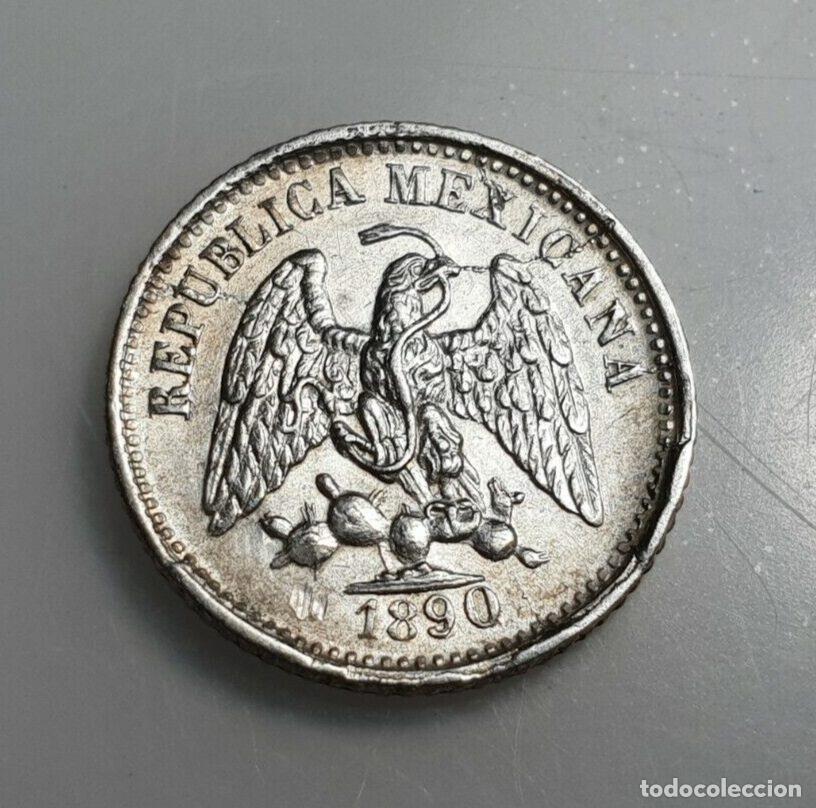 Monedas antiguas de Am&eacute;rica: MEXICO 5 CENTAVOS 1890 Mo M EBC - Foto 2