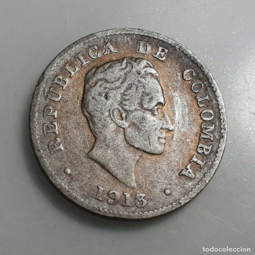 Monnaies anciennes d'Am&eacute;rique: COLOMBIA 10 CENTAVOS 1913 MBC-