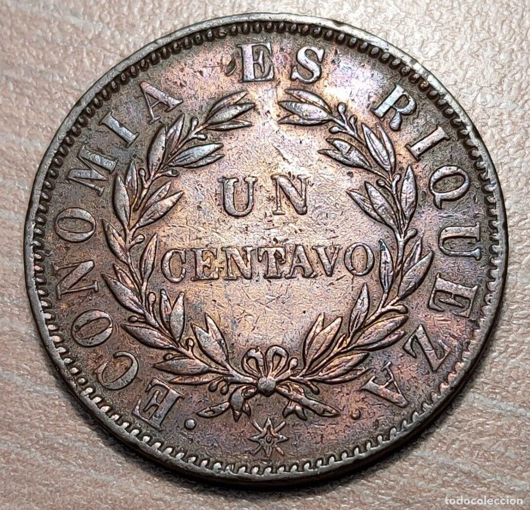 Monedas antiguas de Am&eacute;rica: CHILE 1 CENTAVO 1853 - Foto 4