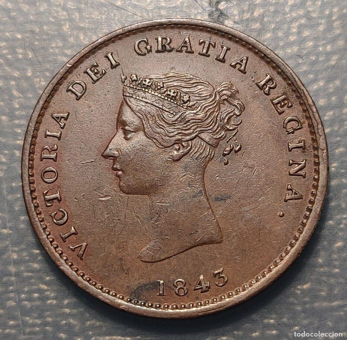 Monnaies anciennes d'Am&eacute;rique: CANADA NEW BRUNSWIK VICTORIA 1/2 PENNY TOKEN 1843