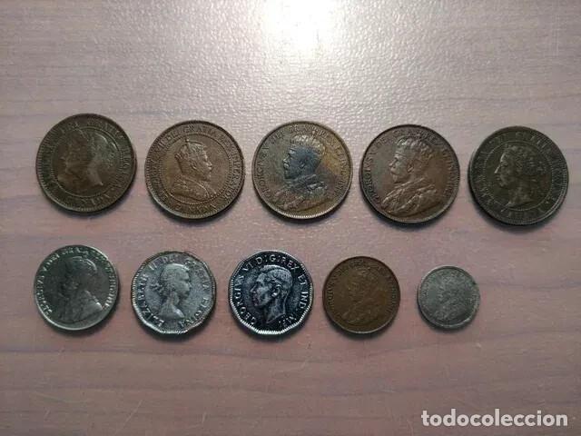 Monedas antiguas de Am&eacute;rica: LOTE 10 MONEDAS CANADA - Foto 3