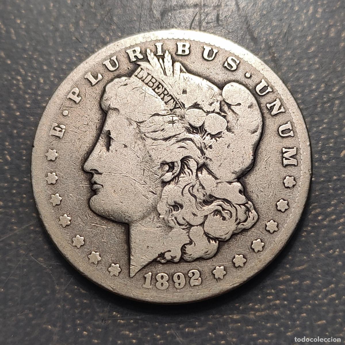 Monnaies anciennes d'Am&eacute;rique: ESTADOS UNIDOS UNITED STATES EEUU USA MORGAN DOLLAR 1892 CC RARA