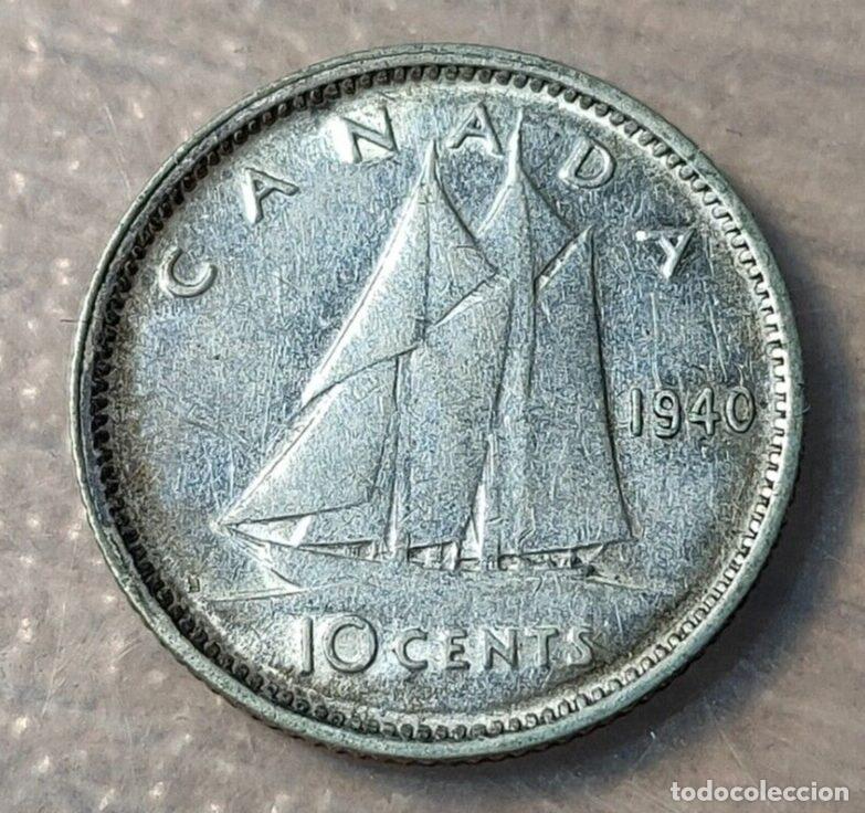 Monedas antiguas de Am&eacute;rica: CANADA 10 CENTS 1940 - Foto 2