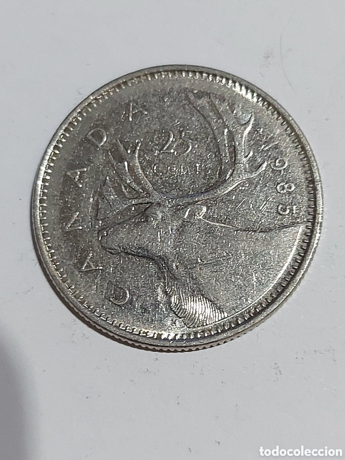 Monedas antiguas de Am&eacute;rica: MONEDA CANADA 25 CENTAVOS 1985 - Foto 1