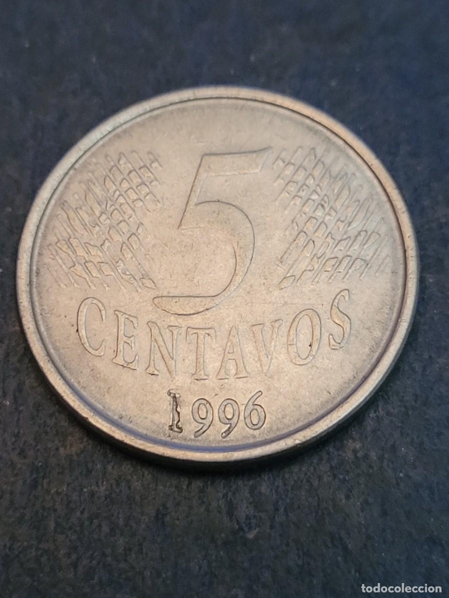 Monedas antiguas de Am&eacute;rica: Moneda 5 centavos 1996 Brasil - Foto 2