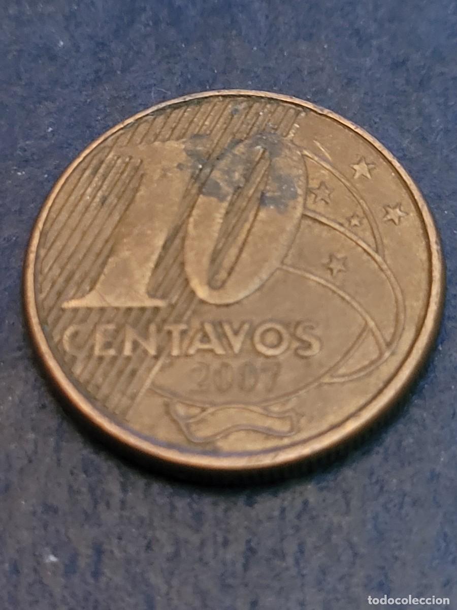 Monedas antiguas de Am&eacute;rica: Moneda 10 centavos 2007 Brasil - Foto 2